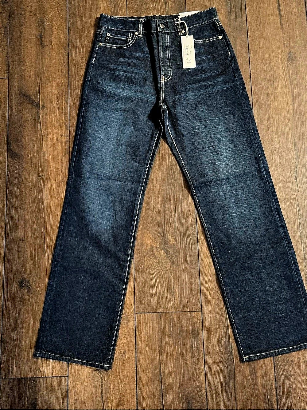 AG Jeans Sydney High-Rise Stovepipe Jeans in Blue Waist 28 NWT